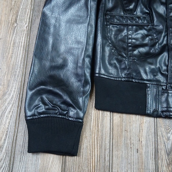 Black Faux Leather Moto Jacket - Picture 7 of 16